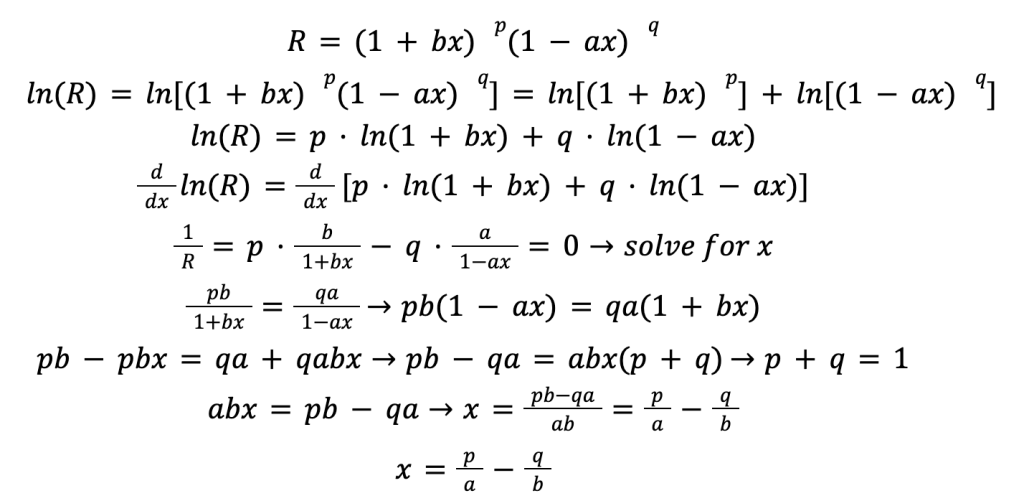 deriving the kelly criterion