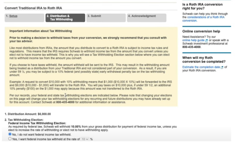 backdoor roth ira with schwab