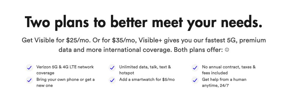 Visible Mobile Review: Plans
