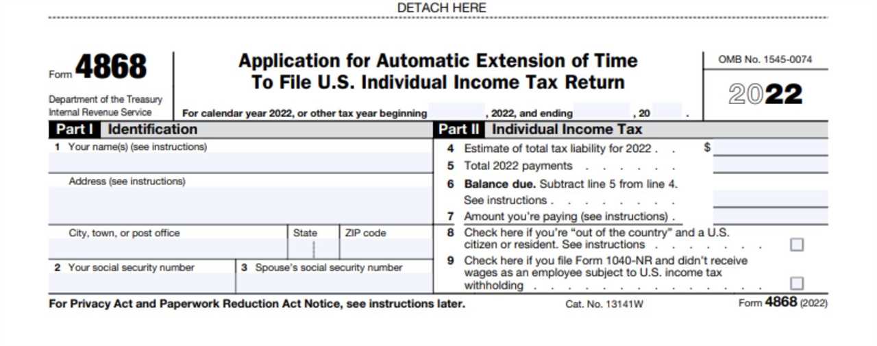 Form 4868: File A U.S. Tax Extension