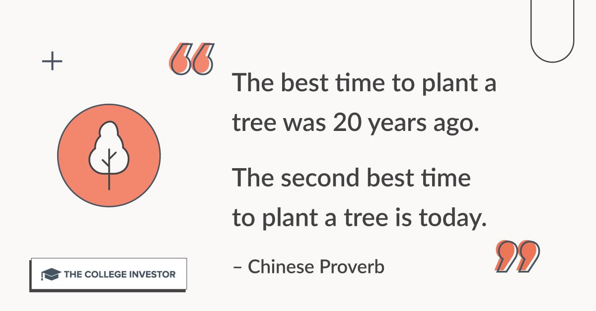 The best time to plant a tree was 20 years ago. The second best time to plant a tree is today.