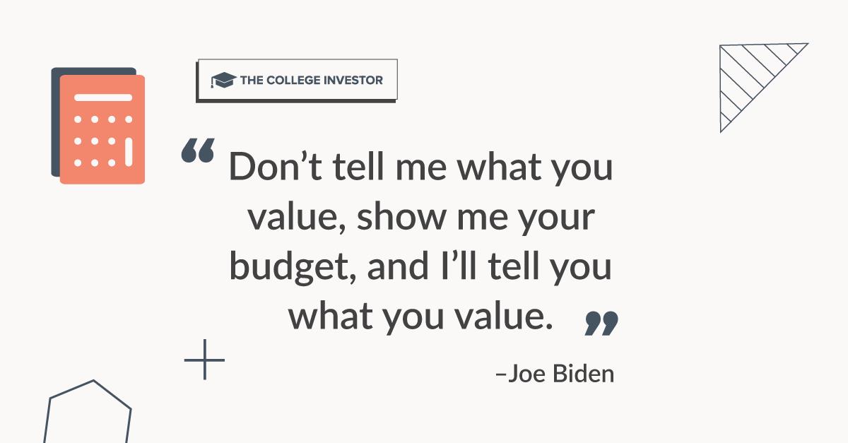 Don't tell me what you value, show me your budget, and I'll tell you what you value.