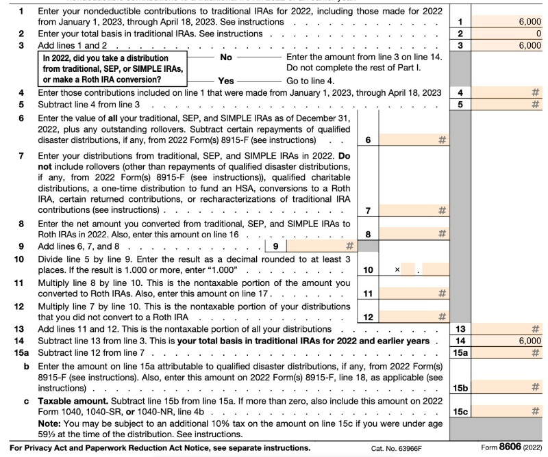 2023 backdoor roth ira form 8606 late