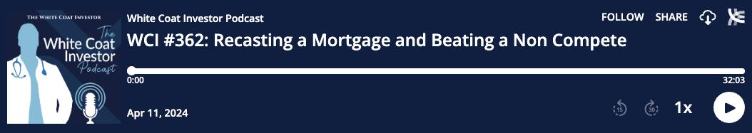 Refinancing a mortgage and beating a non-competition