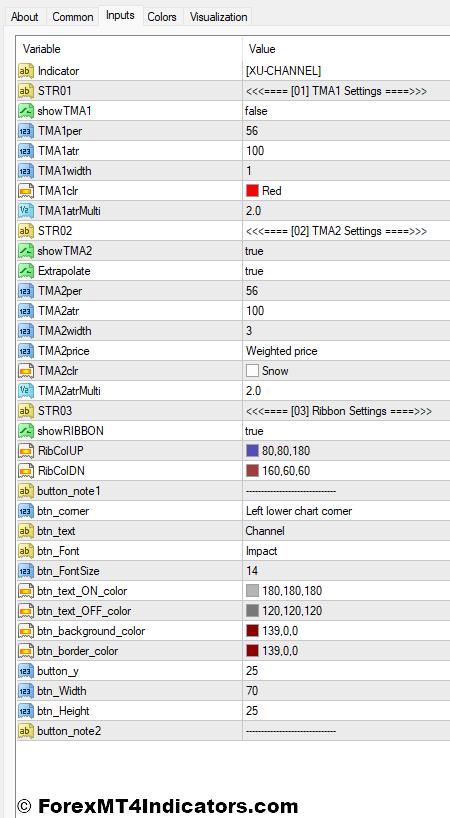 XU Channel Button Indicator Settings