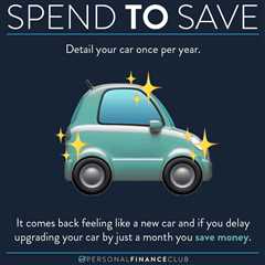 Detailing your car can help you save money