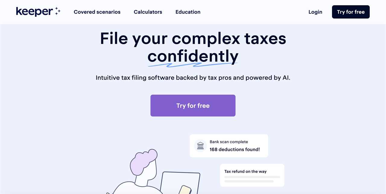 Keeper Tax homepage
