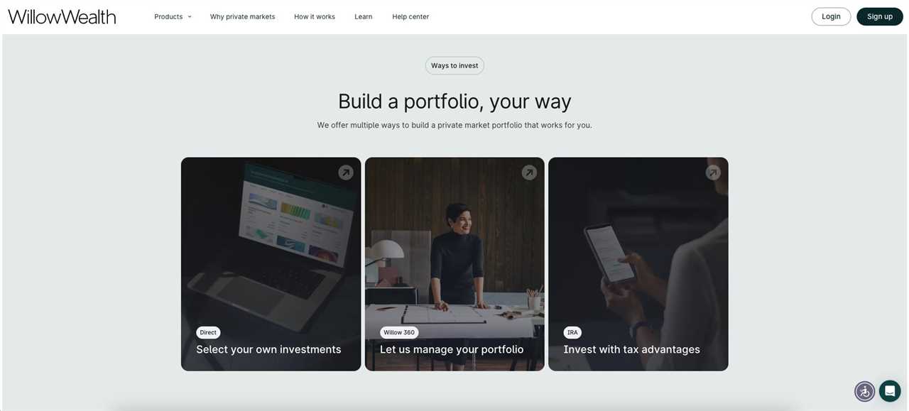 Willow Wealth Investment options