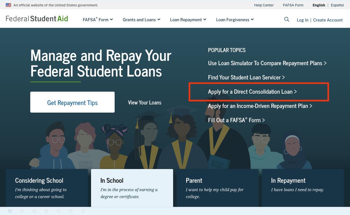 Student Aid Screenshot