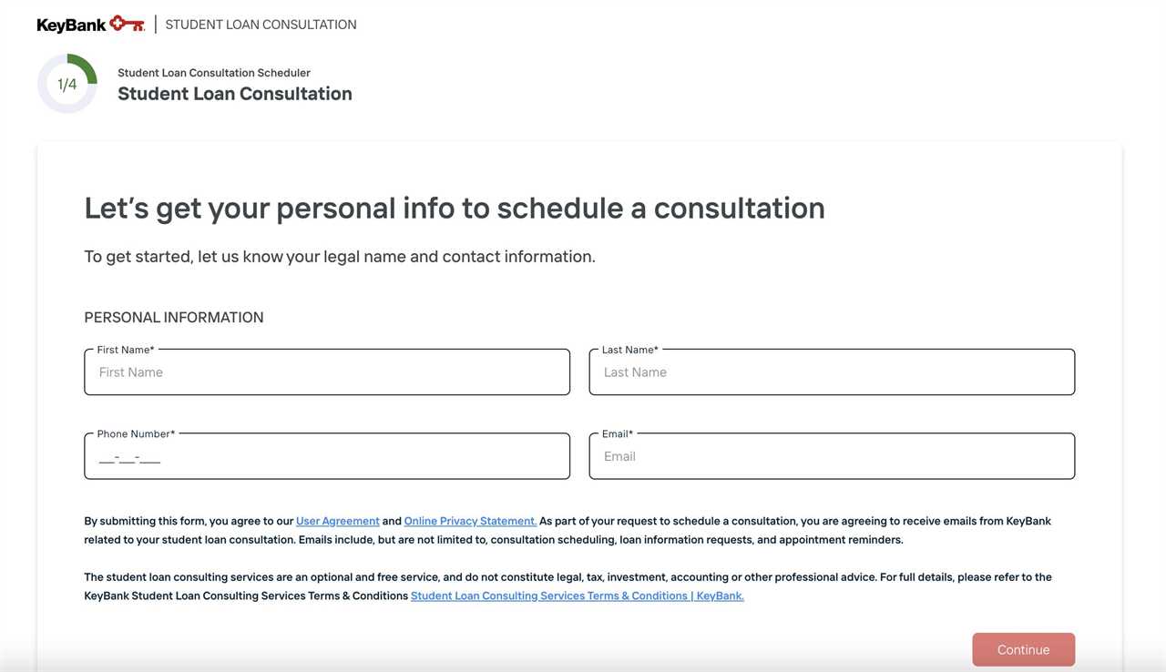 KeyBank online contact form