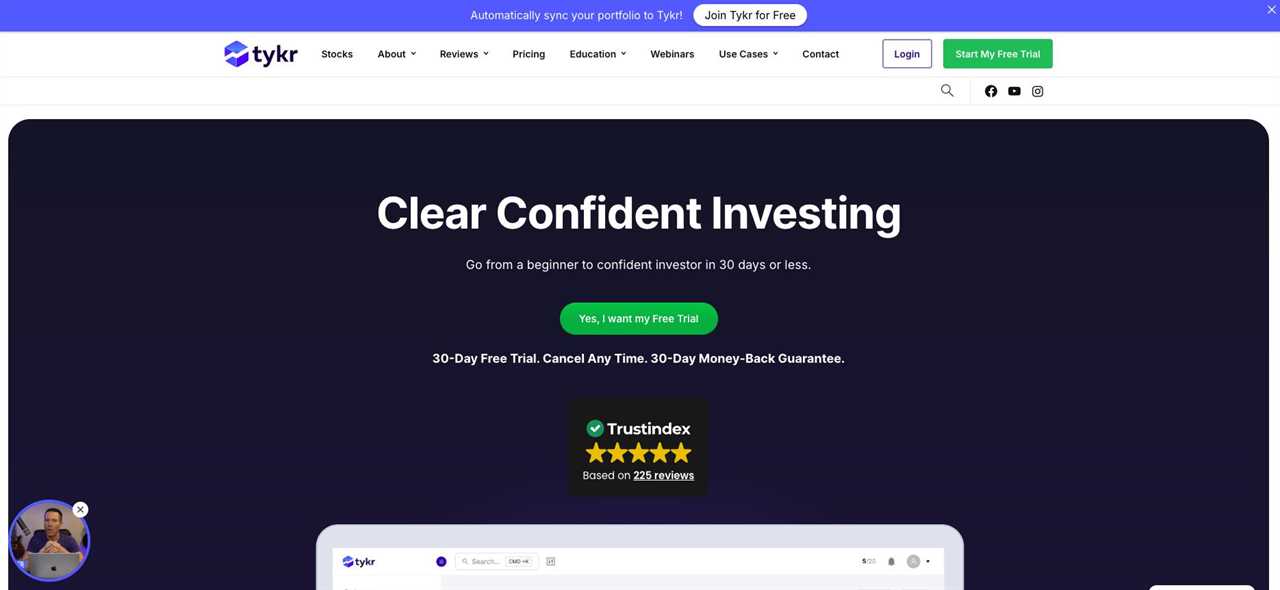 Tyker website homepage