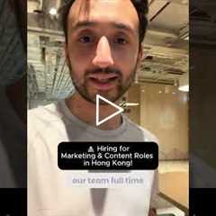 I'm hiring! Join my team in Hong Kong