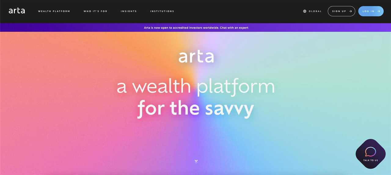 Arta Finance - homepage screenshot Arta Finance - homepage screenshot